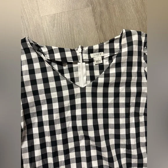 J Crew Checkered Short Sleeve Dress - Picture 3 of 4